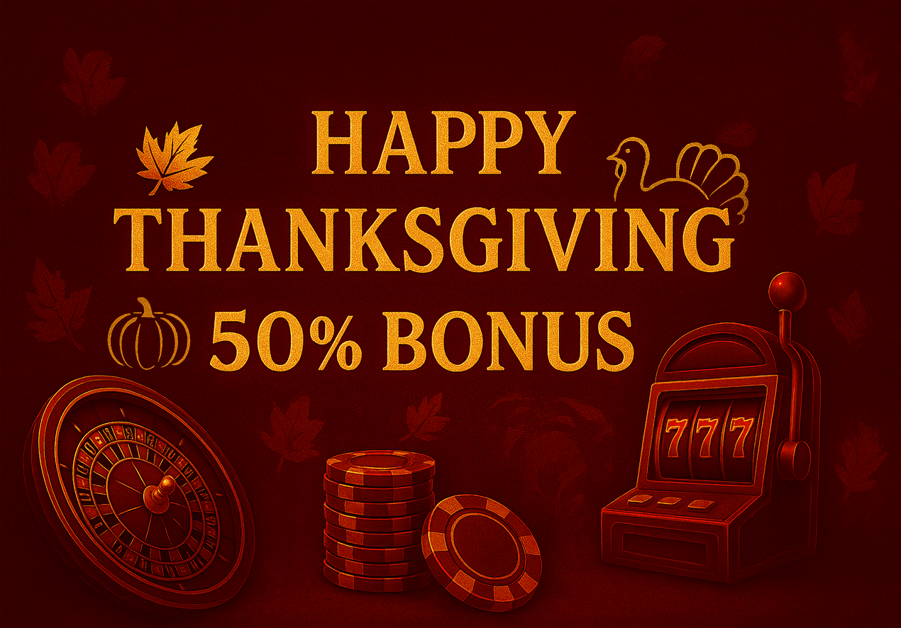 Celebrate Thanksgiving with a 50% Bonus at BitSpinVault! 