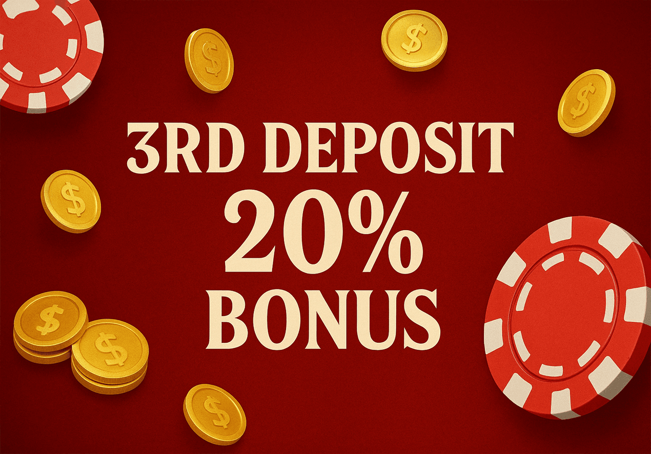  20% Bonus on your 3rd deposit at BitSpinVault